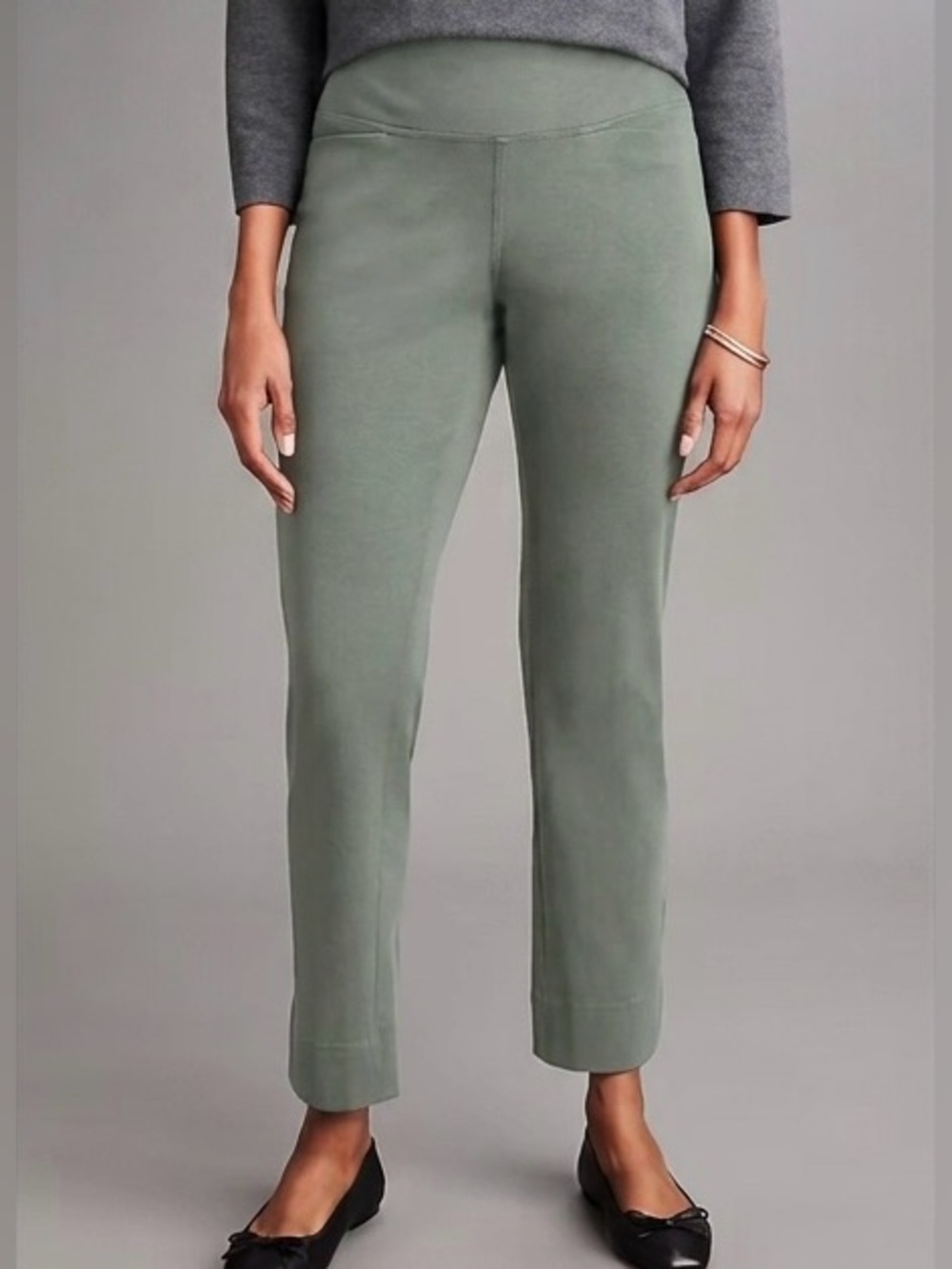 J. Jill Smooth-Fit Knit Jeans in English Ivy Size L NWT